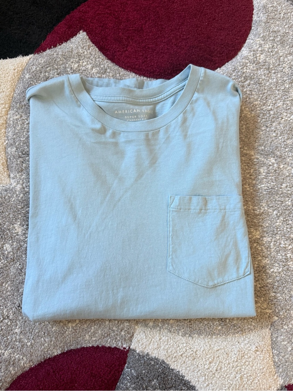 American Eagle Outfitters Men’s Pale Blue Pocket Tee